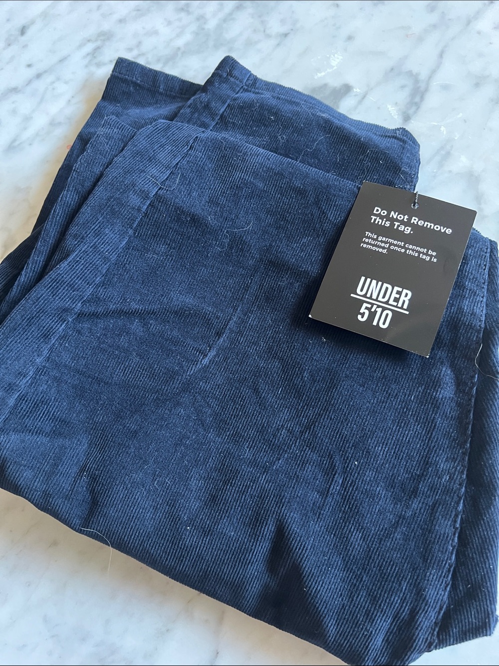 Under 5’10” Brand - Stretch Corduroy 5-Pocket Pants in Navy 33/28 NWT - Picture 2 of 4